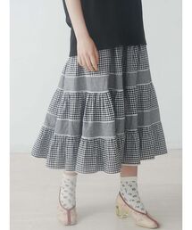 merry jenny | イレギュラーチェックフレアスカート(スカート)