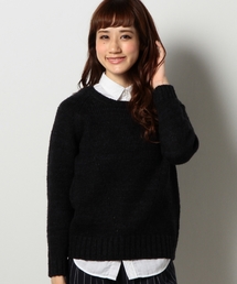 coen | バルキーアイレットクルーネックニット(ニット/セーター)