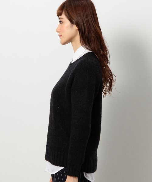coen（コーエン）の「バルキーアイレットクルーネックニット（ニット/セーター・レディース・ベージュ/ネイビー/ワイン・MEDIUM/LARGE）」の5枚目の写真