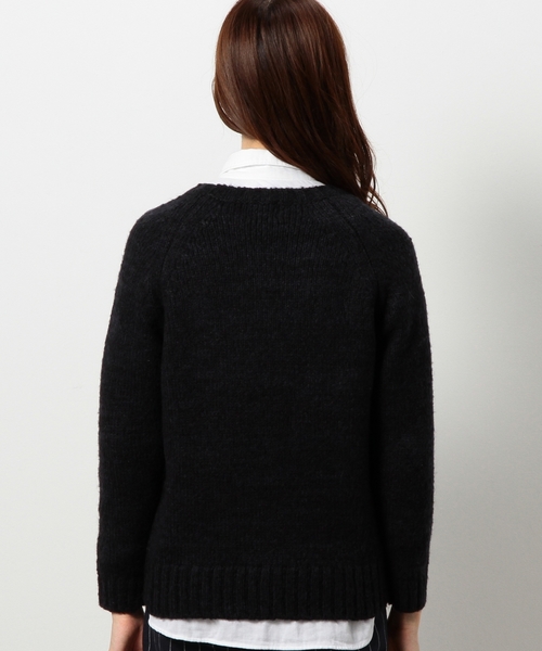 coen（コーエン）の「バルキーアイレットクルーネックニット（ニット/セーター・レディース・ベージュ/ネイビー/ワイン・MEDIUM/LARGE）」の6枚目の写真