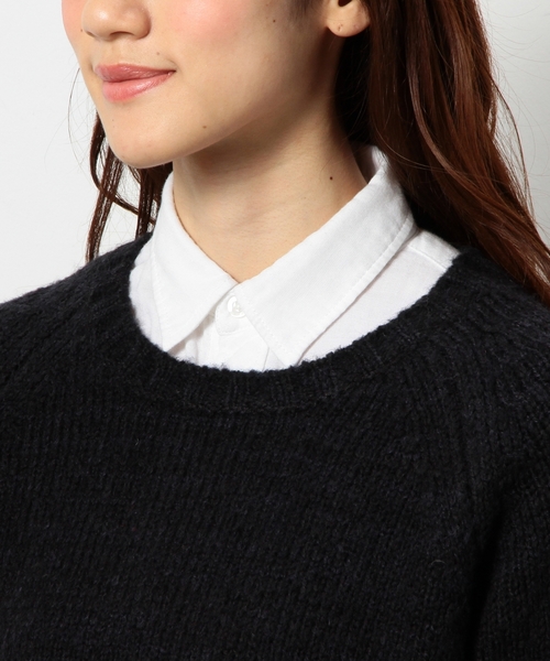 coen（コーエン）の「バルキーアイレットクルーネックニット（ニット/セーター・レディース・ベージュ/ネイビー/ワイン・MEDIUM/LARGE）」の7枚目の写真