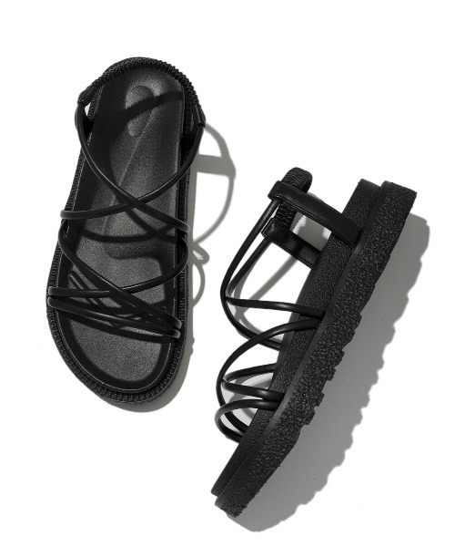 SPINNS（スピンズ）の「細紐スポーツサンダル（サンダル・レディース・ブラック/ベージュ・M/L/S）」の12枚目の写真