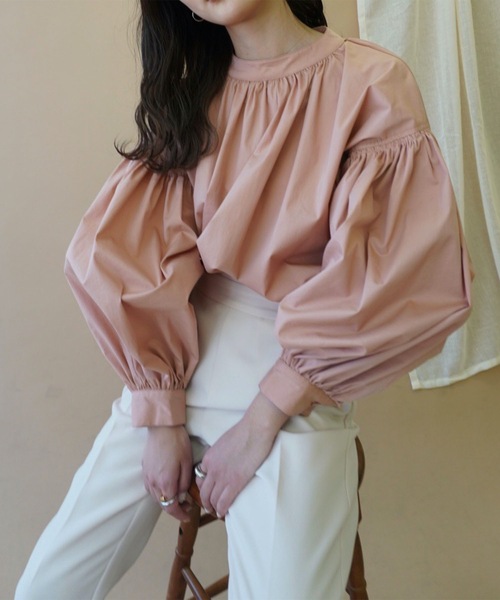 ブラウス シャツ Gathered Volume Blouse レディース I_am（アイアム）の「gather volume blouse / ギャザー