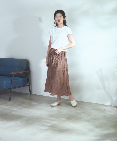 fort point（フォーポイント）の「【C-FORT POINT】インド綿　無地ワイドパンツ　パンツスカート（その他パンツ・レディース・ターコイズブルー/ネイビー/ベージュ/ブラック/ライトブルー/ブラウン/カーキ/パープル・FREE）」の21枚目の写真