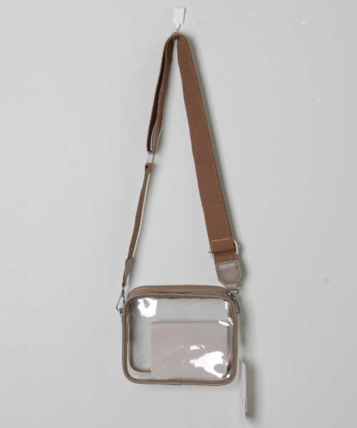 shopnikoniko（ショップニコニコ）の「ベルトショルダークリアバッグ（ショルダーバッグ・レディース・ホワイト/ブラック/ブラウン/グリーン・フリー）」の19枚目の写真