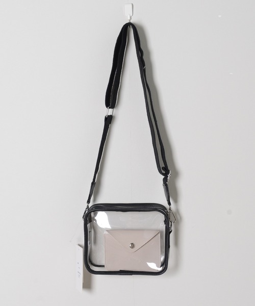 shopnikoniko（ショップニコニコ）の「ベルトショルダークリアバッグ（ショルダーバッグ・レディース・ホワイト/ブラック/ブラウン/グリーン・フリー）」の20枚目の写真