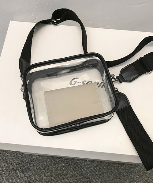 shopnikoniko（ショップニコニコ）の「ベルトショルダークリアバッグ（ショルダーバッグ・レディース・ホワイト/ブラック/ブラウン/グリーン・フリー）」の13枚目の写真