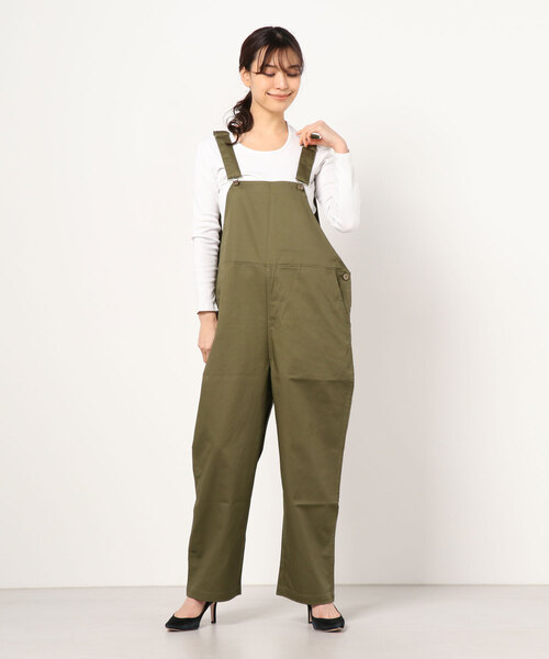 make a ray!（メイク ア レイ！）の「ルーズシルエット オーバーオール/サロペット（サロペット/オーバーオール・レディース・ブラック/カーキ/キナリ・S/M/L）」の6枚目の写真