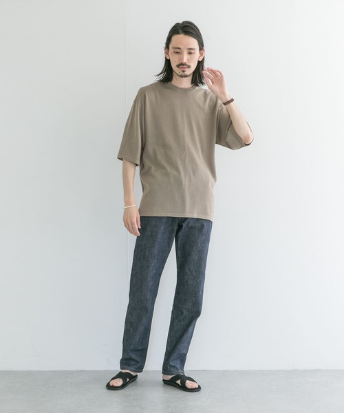 URBAN RESEARCH（アーバンリサーチ）の「ハンドウォッシャブルニットTシャツ（ニット/セーター・メンズ・ブラウン系その他/ベージュ系その他/チャコールグレー・MEDIUM/LARGE）」の19枚目の写真