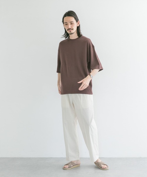 URBAN RESEARCH（アーバンリサーチ）の「ハンドウォッシャブルニットTシャツ（ニット/セーター・メンズ・ブラウン系その他/ベージュ系その他/チャコールグレー・MEDIUM/LARGE）」の22枚目の写真