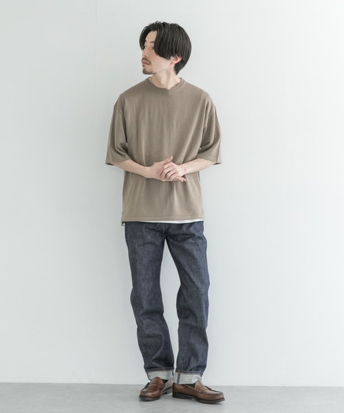 URBAN RESEARCH（アーバンリサーチ）の「ハンドウォッシャブルニットTシャツ（ニット/セーター・メンズ・ブラウン系その他/ベージュ系その他/チャコールグレー・MEDIUM/LARGE）」の5枚目の写真