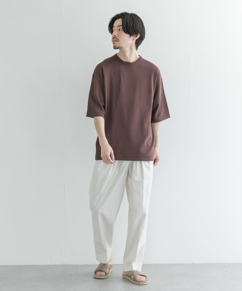 URBAN RESEARCH（アーバンリサーチ）の「ハンドウォッシャブルニットTシャツ（ニット/セーター・メンズ・ブラウン系その他/ベージュ系その他/チャコールグレー・MEDIUM/LARGE）」の9枚目の写真