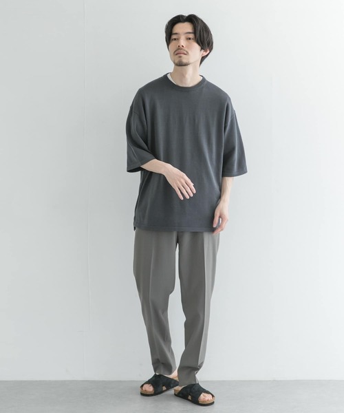 URBAN RESEARCH（アーバンリサーチ）の「ハンドウォッシャブルニットTシャツ（ニット/セーター・メンズ・ブラウン系その他/ベージュ系その他/チャコールグレー・MEDIUM/LARGE）」の13枚目の写真