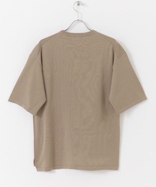 URBAN RESEARCH（アーバンリサーチ）の「ハンドウォッシャブルニットTシャツ（ニット/セーター・メンズ・ブラウン系その他/ベージュ系その他/チャコールグレー・MEDIUM/LARGE）」の8枚目の写真