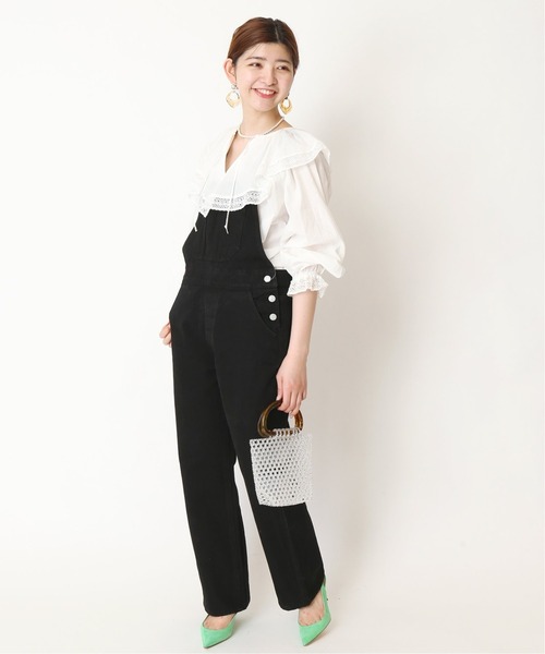 Simplicite（サンプリシテ）の「オーバーオール デニムパンツ◆（サロペット/オーバーオール・レディース・ブルー/ブラック/ホワイト・FREE）」の17枚目の写真