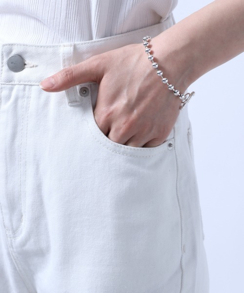 HARE（ハレ）の「クラッシュフレアデニムパンツ(HARE)（デニムパンツ・レディース・ホワイト/ブラック・S/M）」の11枚目の写真