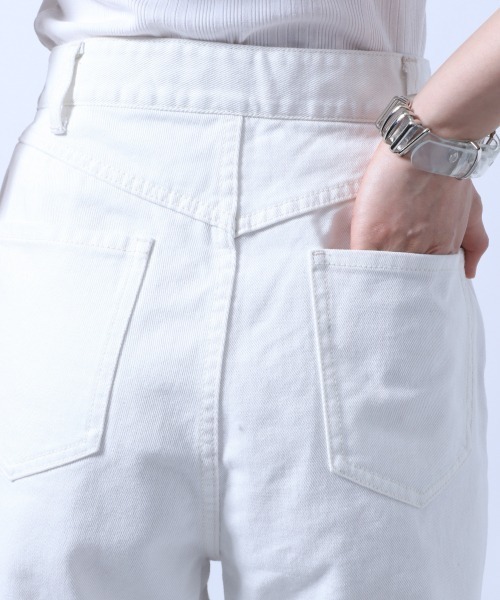 HARE（ハレ）の「クラッシュフレアデニムパンツ(HARE)（デニムパンツ・レディース・ホワイト/ブラック・S/M）」の3枚目の写真