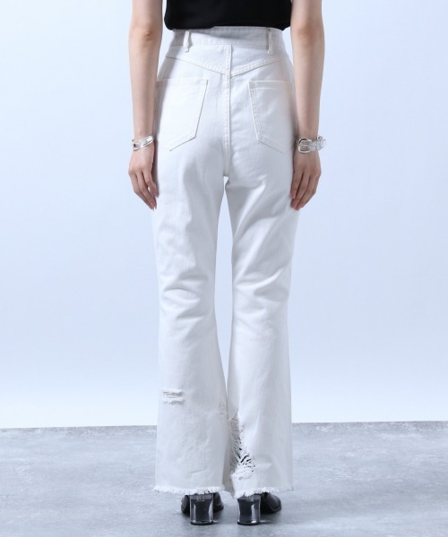 HARE（ハレ）の「クラッシュフレアデニムパンツ(HARE)（デニムパンツ・レディース・ホワイト/ブラック・S/M）」の19枚目の写真