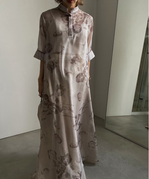 美品 アメリヴィンテージ ISLA PIPING SHEER DRESS S ISLA PIPING SHEER DRESS（ワンピース）｜Ameri（アメリ）の