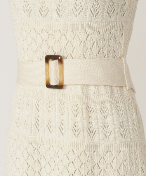 REDYAZEL(レディアゼル)の「透かし編みロングワンピース(ワンピース・レディース・ベージュ/ミント/ブラック・FREE)」の8枚目の写真