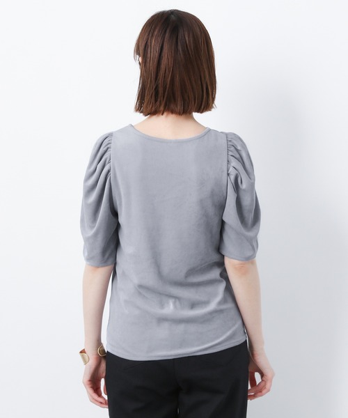 A part by(アパートバイ)の「サマーベロアパフPO 952597(Tシャツ/カットソー・レディース・ライトブルー/ベージュ・FREE)」の19枚目の写真