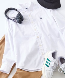 BEVERLY HILLS POLO CLUB | BEVERLY HILLS POLO CLUB / ビバリーヒルズポロクラブ オーバーサイズ カーボンピーチツイル ロゴ刺繍 ボタンダウン長袖シャツ(シャツ/ブラウス)