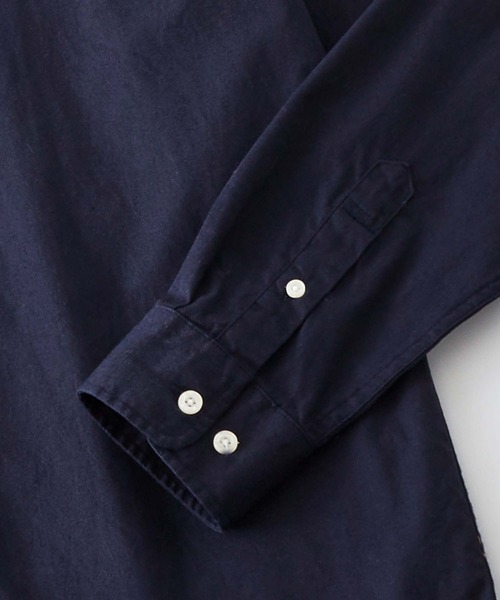 BEVERLY HILLS POLO CLUB（ビバリーヒルズポロクラブ）の「BEVERLY HILLS POLO CLUB / ビバリーヒルズポロクラブ オーバーサイズ カーボンピーチツイル ロゴ刺繍 ボタンダウン長袖シャツ（シャツ/ブラウス・メンズ・ホワイト/ライトブルー/ベージュ/ネイビー/ブラウン/サックスブルー/ベージュ系その他/スミクロ/ネイビー系1・M/L）」の14枚目の写真