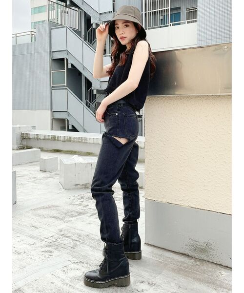 GYDA（ジェイダ）の「FALLインソールワークブーツ（ブーツ・レディース・ブラック・SMALL/MEDIUM/LARGE）」の4枚目の写真