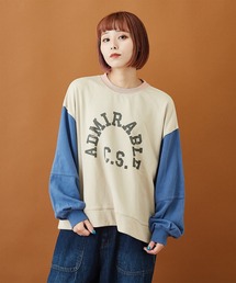 CUBE SUGAR（キューブシュガー）の「裏毛 スウェット 袖タック トレーナー（スウェット）」