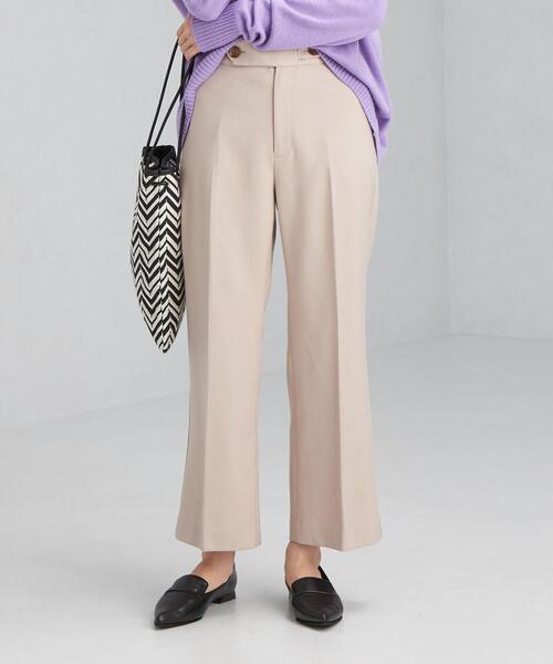 green label relaxing（グリーンレーベルリラクシング）の「TW カルゼ クロップド フレア パンツ（その他パンツ・レディース・ナチュラル/ケリー/パープル・36/38）」の2枚目の写真