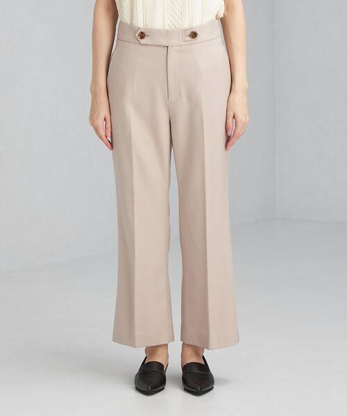 green label relaxing（グリーンレーベルリラクシング）の「TW カルゼ クロップド フレア パンツ（その他パンツ・レディース・ナチュラル/ケリー/パープル・36/38）」の4枚目の写真