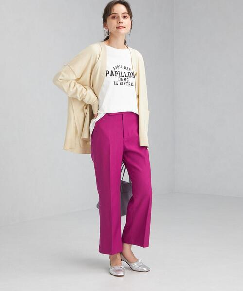 green label relaxing（グリーンレーベルリラクシング）の「TW カルゼ クロップド フレア パンツ（その他パンツ・レディース・ナチュラル/ケリー/パープル・36/38）」の14枚目の写真