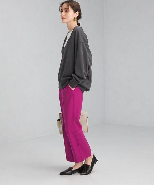 green label relaxing（グリーンレーベルリラクシング）の「TW カルゼ クロップド フレア パンツ（その他パンツ・レディース・ナチュラル/ケリー/パープル・36/38）」の10枚目の写真