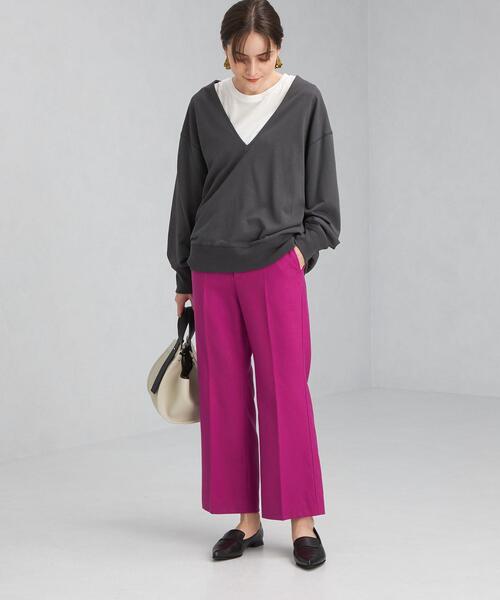 green label relaxing（グリーンレーベルリラクシング）の「TW カルゼ クロップド フレア パンツ（その他パンツ・レディース・ナチュラル/ケリー/パープル・36/38）」の18枚目の写真