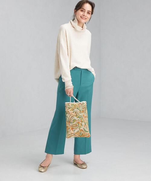 green label relaxing（グリーンレーベルリラクシング）の「TW カルゼ クロップド フレア パンツ（その他パンツ・レディース・ナチュラル/ケリー/パープル・36/38）」の8枚目の写真