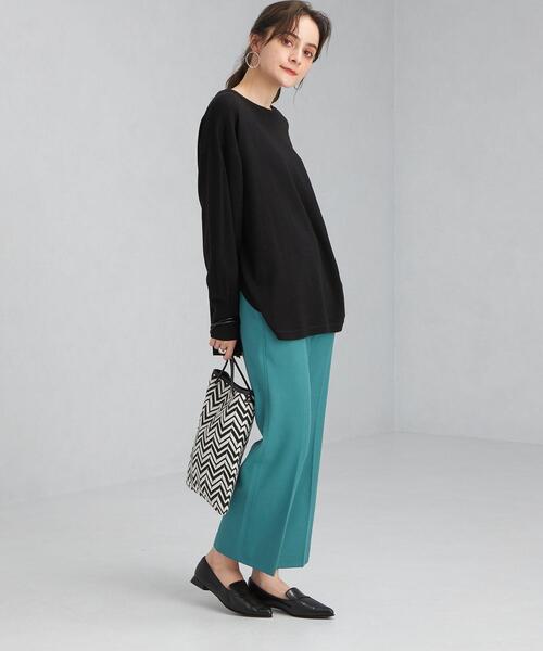 green label relaxing（グリーンレーベルリラクシング）の「TW カルゼ クロップド フレア パンツ（その他パンツ・レディース・ナチュラル/ケリー/パープル・36/38）」の12枚目の写真