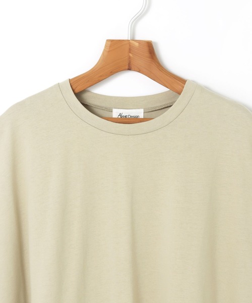 andme(アンドミー)の「コットン天竺オーバーサイズTシャツ トップス(Tシャツ/カットソー・レディース・チャコールグレー/オフホワイト/オリーブ・M)」の16枚目の写真