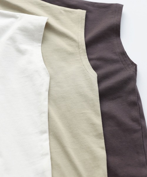 andme(アンドミー)の「コットン天竺オーバーサイズTシャツ トップス(Tシャツ/カットソー・レディース・チャコールグレー/オフホワイト/オリーブ・M)」の20枚目の写真