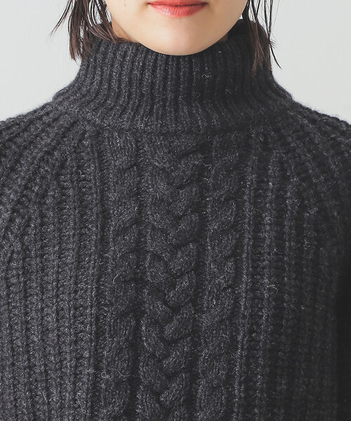 BEAMS LIGHTS(ビームスライツ)の「BEAMS LIGHTS / 3ゲージ モンゴルウール タートルネック ニット(ニット/セーター・レディース・チャコールグレー/ライトグレー・ONE SIZE)」の11枚目の写真