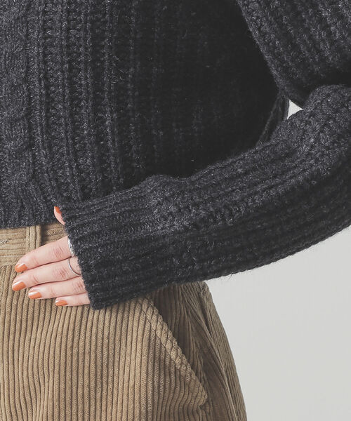 BEAMS LIGHTS(ビームスライツ)の「BEAMS LIGHTS / 3ゲージ モンゴルウール タートルネック ニット(ニット/セーター・レディース・チャコールグレー/ライトグレー・ONE SIZE)」の12枚目の写真