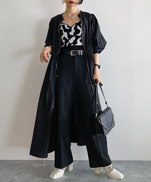 PAGEBOY（ページボーイ）の「エアリードロストワンピース（ワンピース・レディース・ブラック/グリーン・FREE）」の3枚目の写真