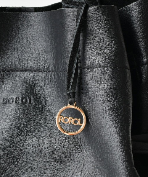 Omekashi（オメカシ）の「ROROL レザーミニ巾着トート（トートバッグ・レディース・オフホワイト/ブラック/シルバー・FREE）」の13枚目の写真