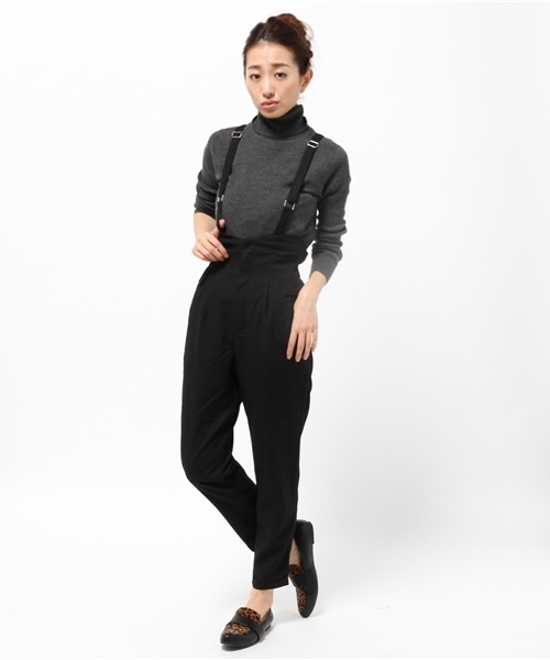 DISCOAT（ディスコート）の「【Discoat】S～L展開　起毛サス付ハイウエストテーパードパンツ（その他パンツ・レディース・ブラック/グレー・LARGE/SMALL/MEDIUM）」の15枚目の写真