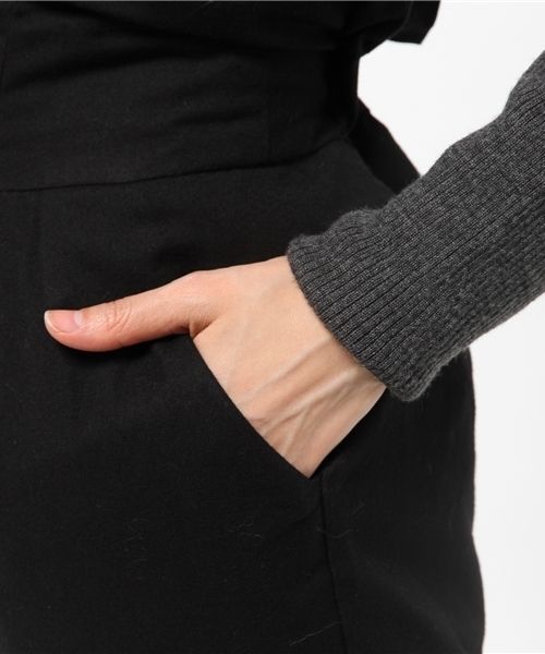 DISCOAT（ディスコート）の「【Discoat】S～L展開　起毛サス付ハイウエストテーパードパンツ（その他パンツ・レディース・ブラック/グレー・LARGE/SMALL/MEDIUM）」の4枚目の写真