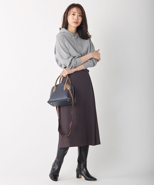 J.PRESS Ladies(J.プレス レディス)の「【洗える】KATE ニット パーカー(パーカー・レディース・ライトグレー系/ベージュ系/ワイン系/スモーキーグリーン系・SMALL)」の5枚目の写真