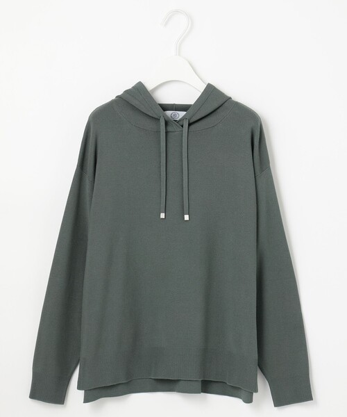 J.PRESS Ladies(J.プレス レディス)の「【洗える】KATE ニット パーカー(パーカー・レディース・ライトグレー系/ベージュ系/ワイン系/スモーキーグリーン系・SMALL)」の12枚目の写真