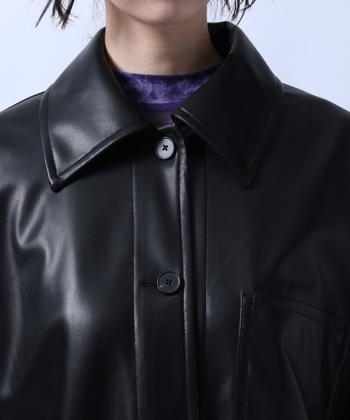 HARE（ハレ）の「シンセティックレザーカバーオールジャケット