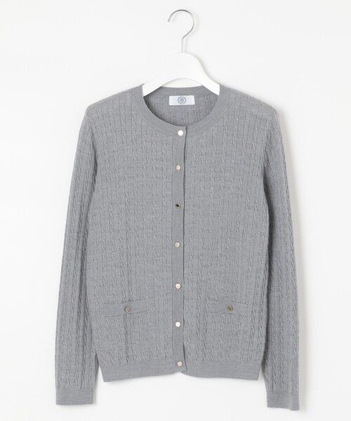 J.PRESS(ジェイプレス)の「【洗える】KNIT BASIC ミディ丈 カーディガン(カーディガン/ボレロ・レディース・ダルブルー系/ワイン系/ブラウン系/ライトグレー系/ネイビー系・LARGE/MEDIUM)」の12枚目の写真