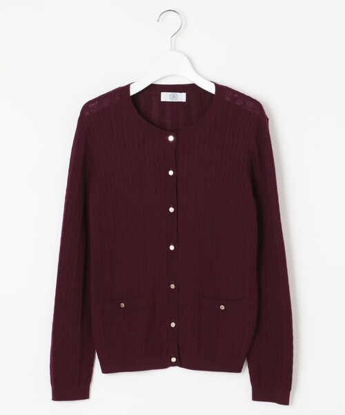 J.PRESS(ジェイプレス)の「【洗える】KNIT BASIC ミディ丈 カーディガン(カーディガン/ボレロ・レディース・ダルブルー系/ワイン系/ブラウン系/ライトグレー系/ネイビー系・LARGE/MEDIUM)」の13枚目の写真