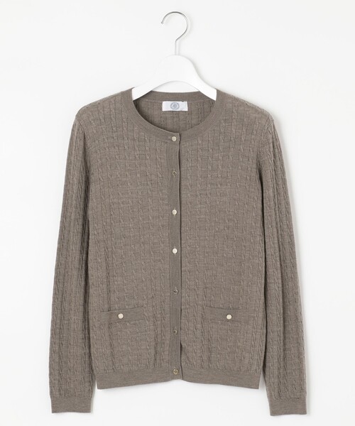 J.PRESS(ジェイプレス)の「【洗える】KNIT BASIC ミディ丈 カーディガン(カーディガン/ボレロ・レディース・ダルブルー系/ワイン系/ブラウン系/ライトグレー系/ネイビー系・LARGE/MEDIUM)」の14枚目の写真
